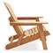 Casafield Oversized Folding Adirondack Chair, Set of 2 Cedar Wood Outdoor Fire Pit Lounge Chairs for Patio, Deck, Yard, Lawn and Garden Seating, Partially Pre-Assembled - Natural